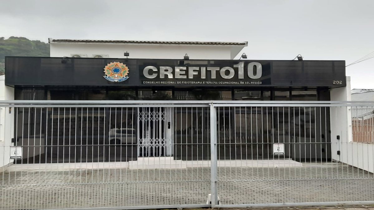 Concurso do Crefito-10: fachada da sede do órgão, em Florianópolis