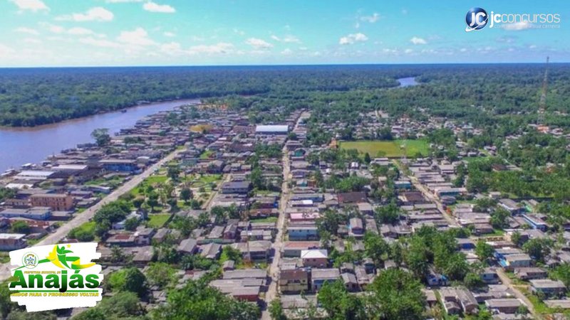 Concurso da Prefeitura de Anajás PA: vista aérea da cidade