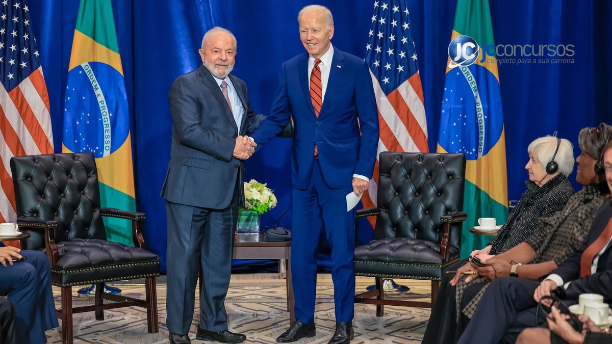 Presidente Luiz Inácio Lula da Silva (PT) ao lado do presidente dos EUA, Joe Biden , em Nova York - Ricardo Stuckert/PR