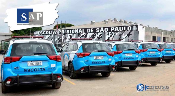 Concurso da SAP SP: viaturas da Secretaria Estadual de Administração Penitenciária de São Paulo - Divulgação