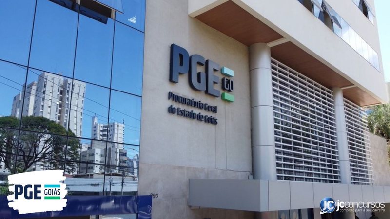 Concurso da PGE GO: fachada do prédio da Procuradoria-Geral do Estado de Goiás - Divulgação