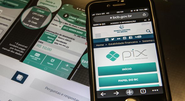 Pix por engano: celular mostra funcionalidade Pix - Divulgação: Agência Brasil