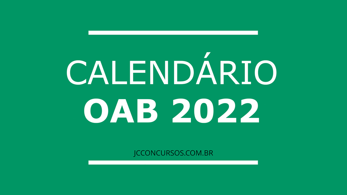 Calendário OAB 2022
