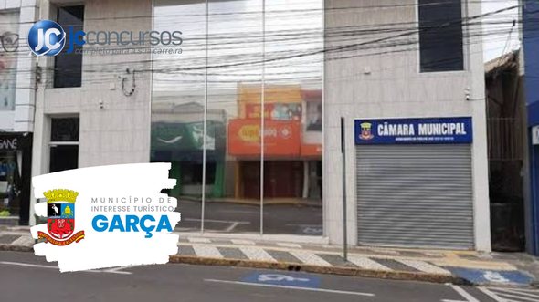 None - Concurso Câmara de Garça SP: sede da Câmara de Garça SP divulgação