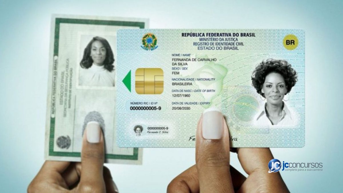 Novo modelo do documento de identificação do Brasil