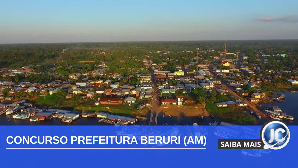 Concurso Prefeitura Beruri: vista aérea da cidade