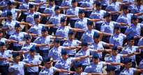 Concurso da Aeronáutica: alunos da Escola Preparatória de Cadetes do Ar durante desfile em Barbacena (MG) - Agência Força Aérea
