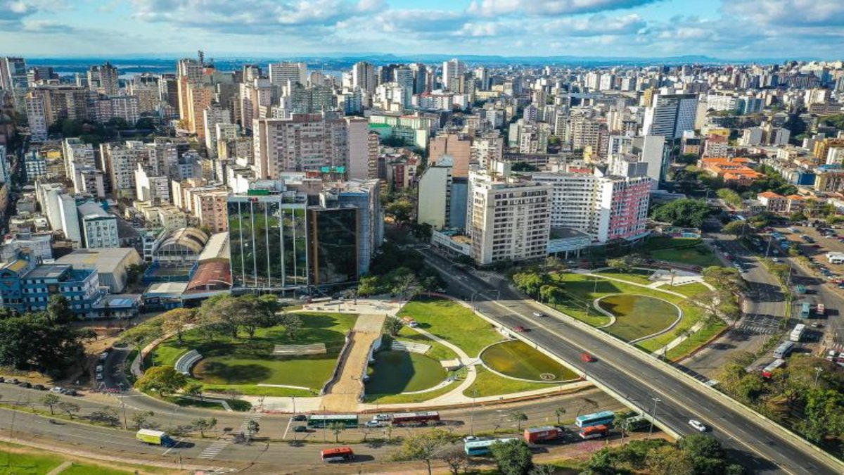 Concurso da Agergs: vista aérea de Porto Alegre, onde fica a sede do órgão