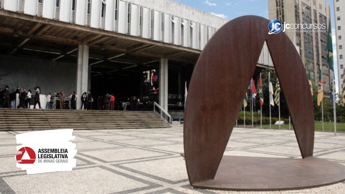 Concurso da ALMG: Hall das Bandeiras do Palácio da Inconfidência, sede da Assembleia Legislativa de Minas Gerais