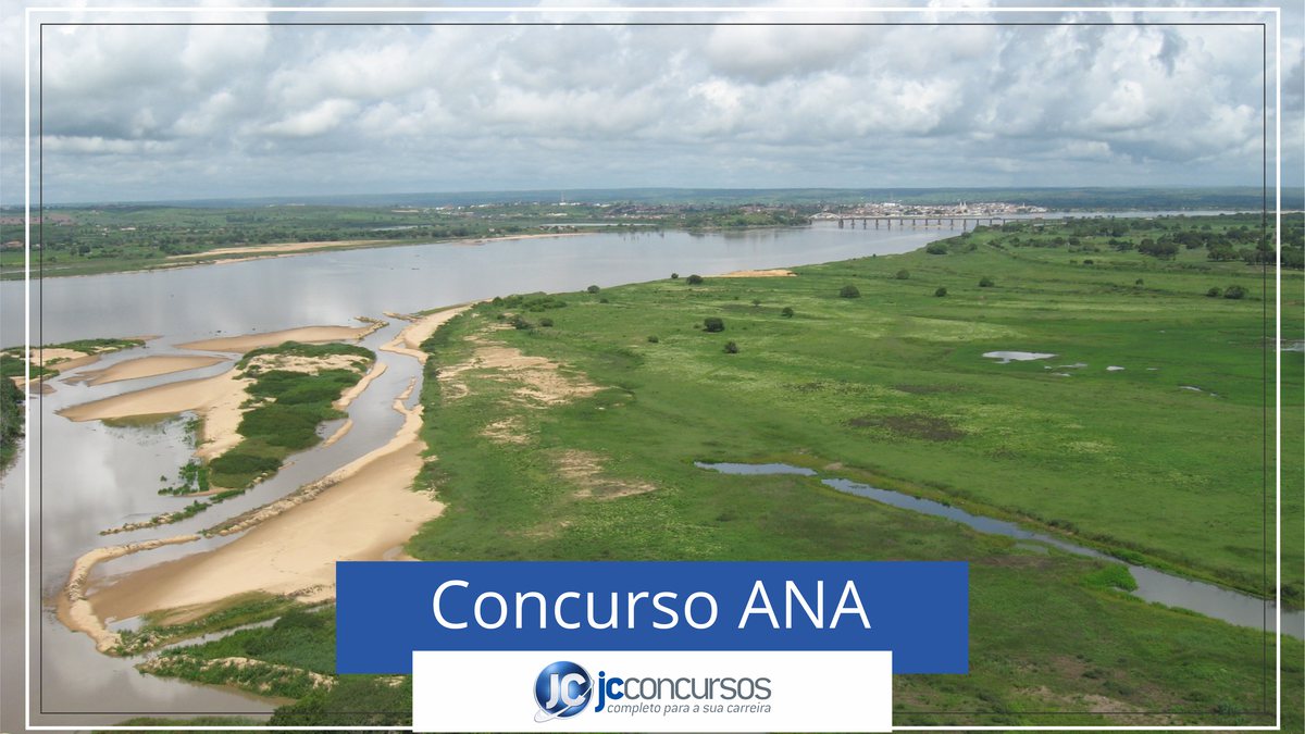 Concurso ANA: imagem aérea de canal fluvial
