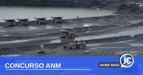 Concurso ANM: caminhões e máquinas trabalham em grande área de mineração - Divulgação