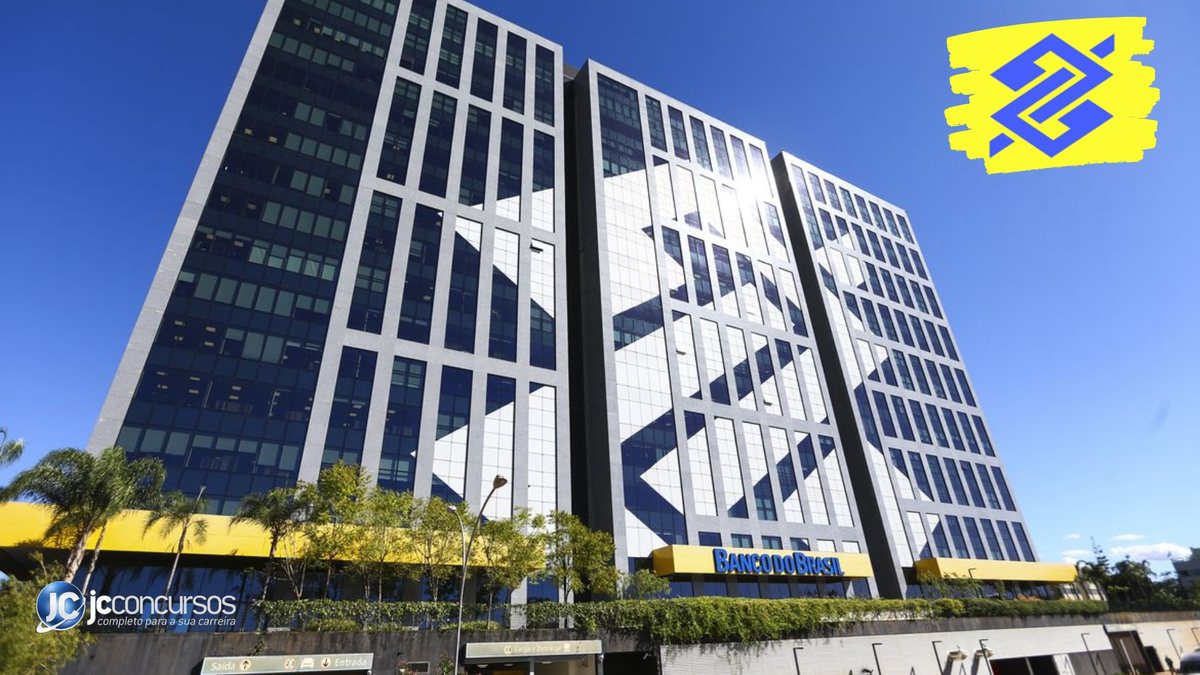 Concurso do Banco do Brasil: fachada do edifício-sede da instituição financeira, em Brasília