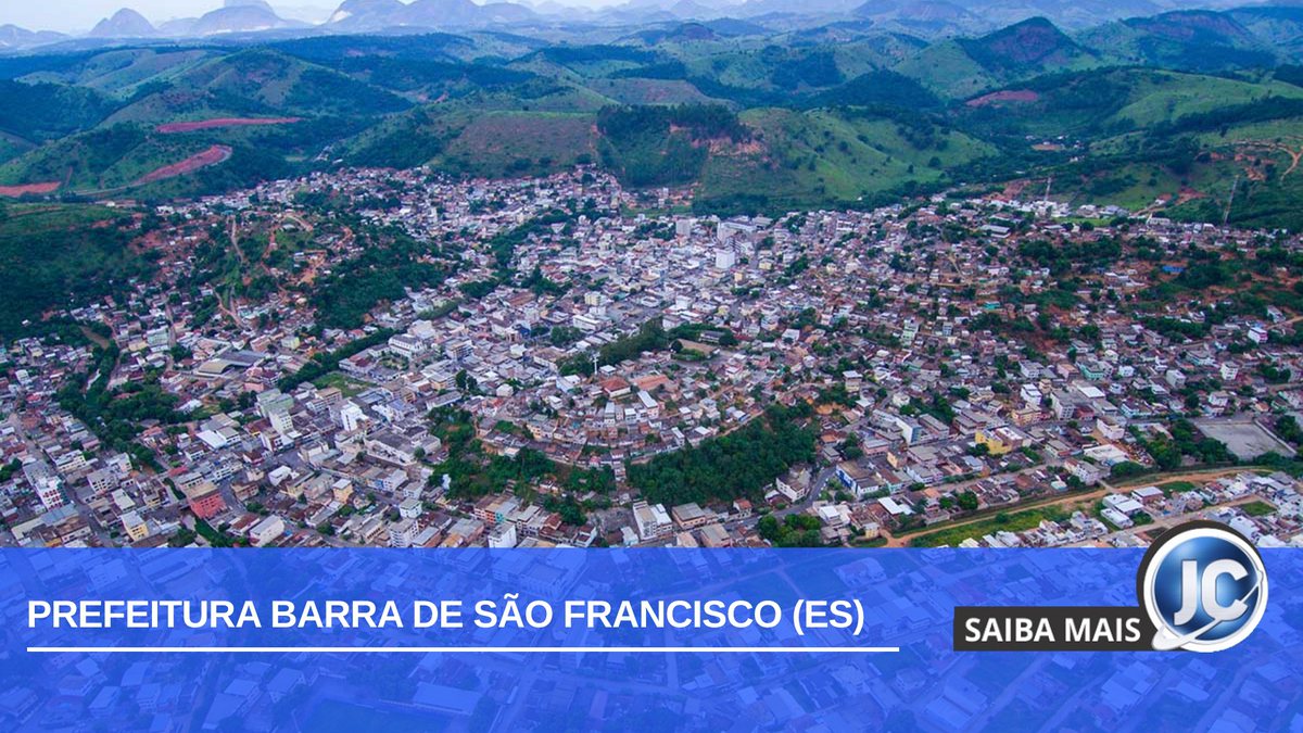 Concurso Prefeitura Barra de São Francisco ES: vista aérea da cidade