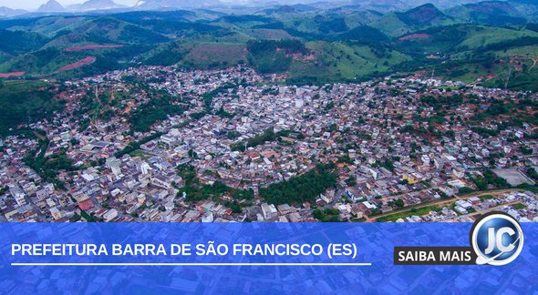 Concurso Prefeitura Barra de São Francisco ES: vista aérea da cidade - Divulgação