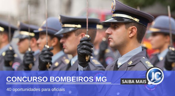 Concurso Bombeiros MG - oficiais perfilados - Divulgação