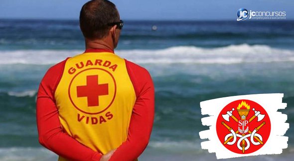 Processo seletivo dos Bombeiros SP: guarda-vidas de costas - Divulgação