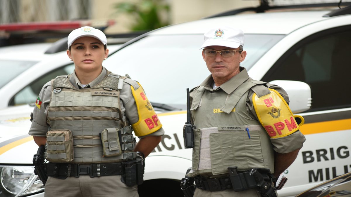 Concurso Brigada Militar RS: policiais durante patrulhamento