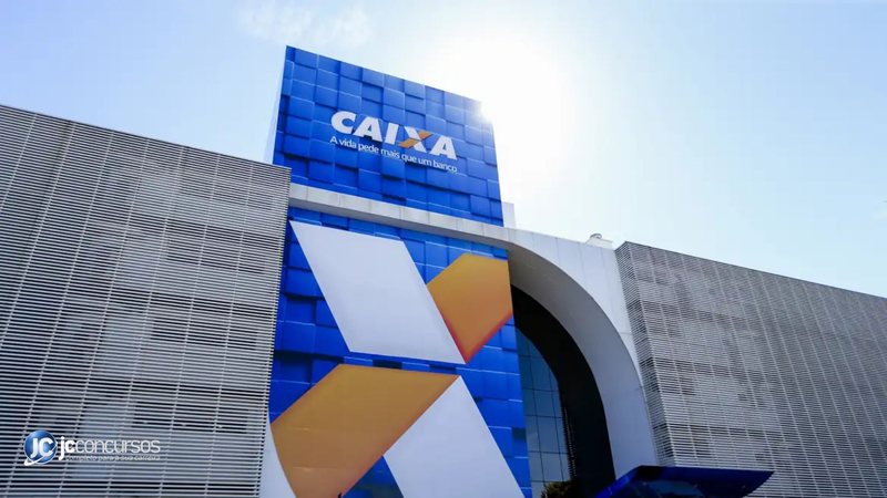 Concurso da Caixa: fachada de agência da instituição financeira
