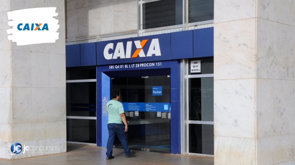 Concurso da Caixa: fachada de agência da instituição financeira - Foto: Pillar Pedreira/Agência Senado