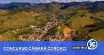 Concurso Câmara de Coroaci - vista aérea do município - Divulgação