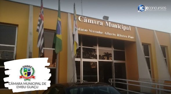 Concurso da Câmara de Embu-Guaçu SP: fachada da sede do órgão - Divulgação