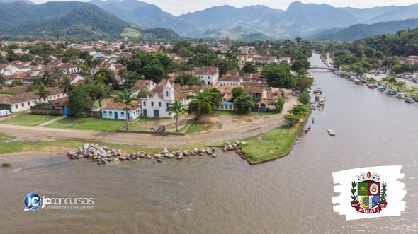 Concurso da Câmara de Paraty: vista aérea do centro histórico do município - Foto: Rogerio Cassimiro/MTur