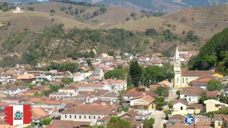 Concurso da Câmara de Passa Quatro MG: vista aérea da cidade