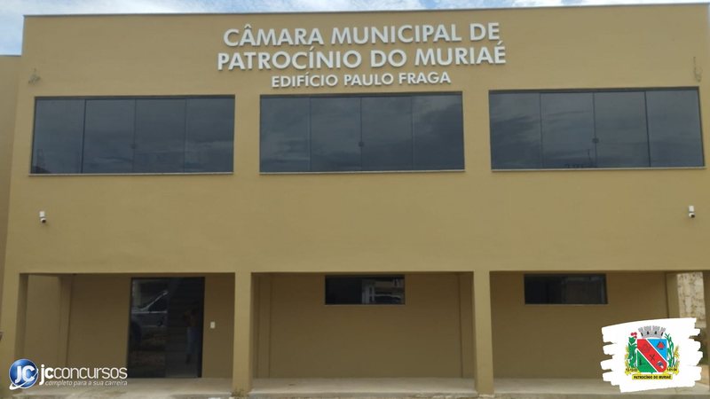 Concurso da Câmara de Patrocínio do Muriaé MG: sede do Legislativo