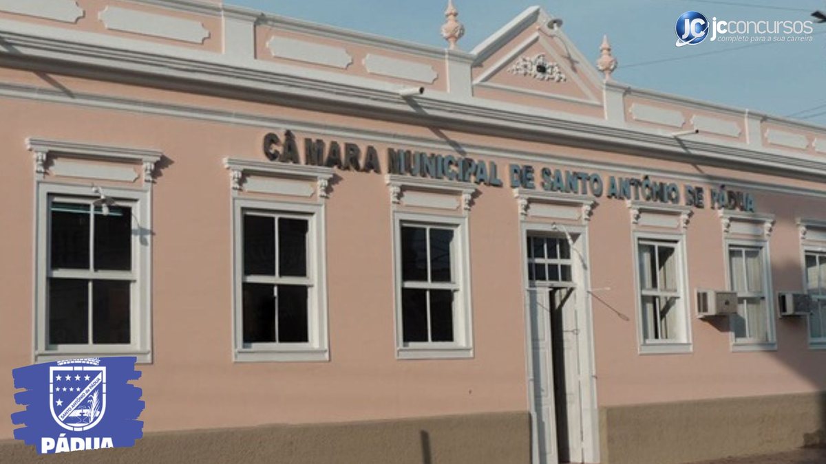 Concurso da Câmara de Santo Antônio de Pádua RJ: sede do órgão