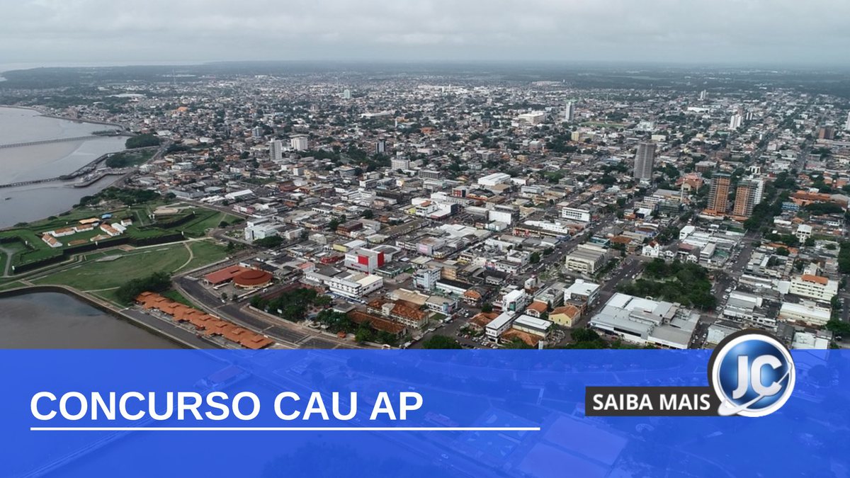 Concurso CAU AP: vista aérea de Macapá, onde fica a sede do conselho