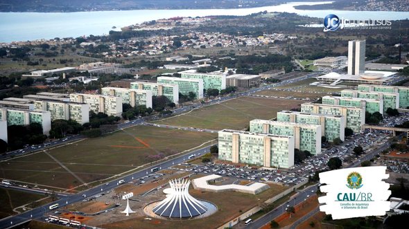 Concurso do CAU BR: vista aérea de Brasília, onde fica a sede do órgão - Foto: Ana Volpe/Agência Senado