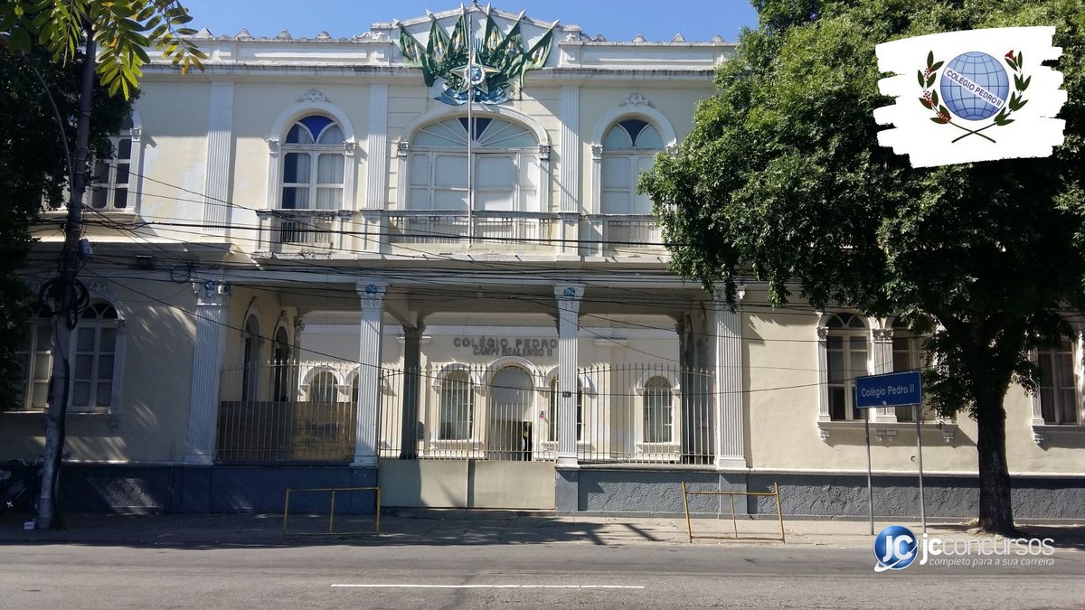 Concurso do Colégio Pedro II: fachada do campus Realengo II, na capital fluminense