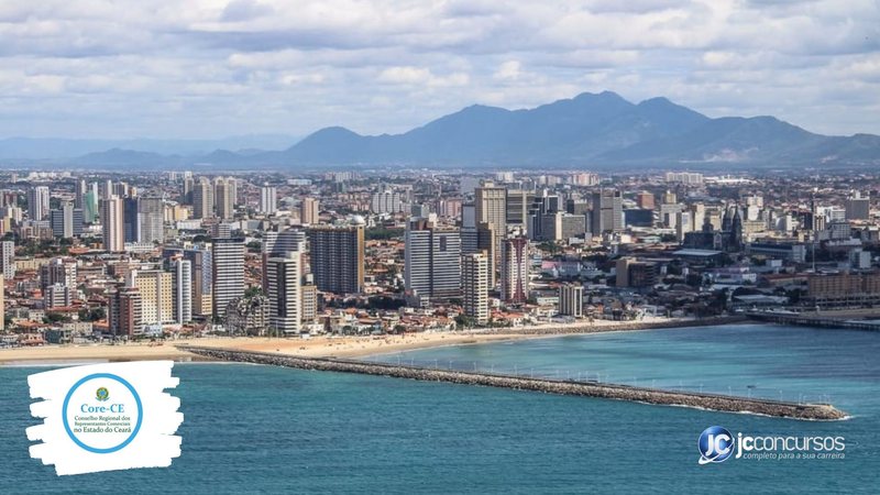 Concurso do Core CE: vista panorâmica de Fortaleza, onde fica a sede do órgão - Foto: Divulgação