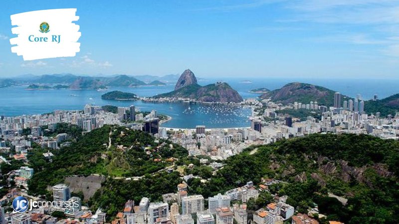 Concurso do Core RJ: vista panorâmica da capital fluminense, onde fica a sede do órgão