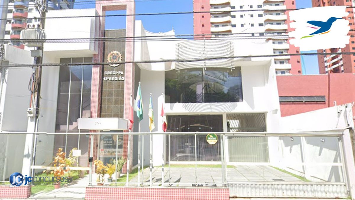 Processo seletivo do CRECI PA: sede do Conselho Regional de Corretores de Imóveis do Estado do Pará