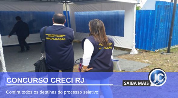Concurso Creci RJ - servidores durante fiscalização - Divulgação