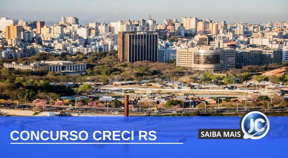Concurso Creci RS - vista panorâmica de Porto Alegre, onde fica a sede do órgão - Divulgação