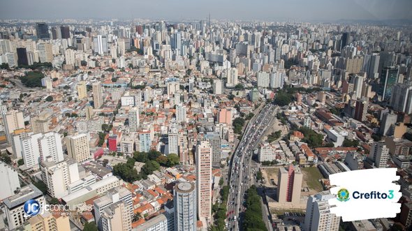 Concurso do Crefito SP: vista aérea da capital paulista, onde fica a sede do órgão - Foto: Governo do Estado de SP