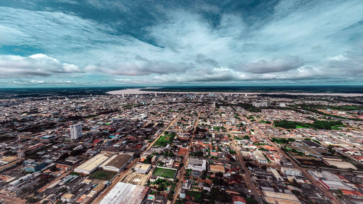 Concurso Cress RO: vista aérea de Porto Velho, onde fica a sede do Conselho Regional de Serviço Social de Rondônia
