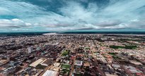 Concurso Cress RO: vista aérea de Porto Velho, onde fica a sede do Conselho Regional de Serviço Social de Rondônia - Leandro Morais/Prefeitura de Porto Velho