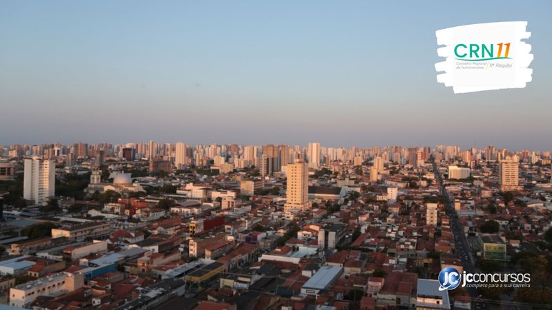 Concurso do CRN-11: vista aérea da capital cearense, onde fica a sede do órgão - Foto: Thiago Gaspar/Prefeitura de Fortaleza