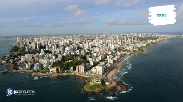 Concurso do CRN-5: vista aérea da capital baiana, onde fica a sede da entidade - Foto: Valter Pontes/Prefeitura de Salvador