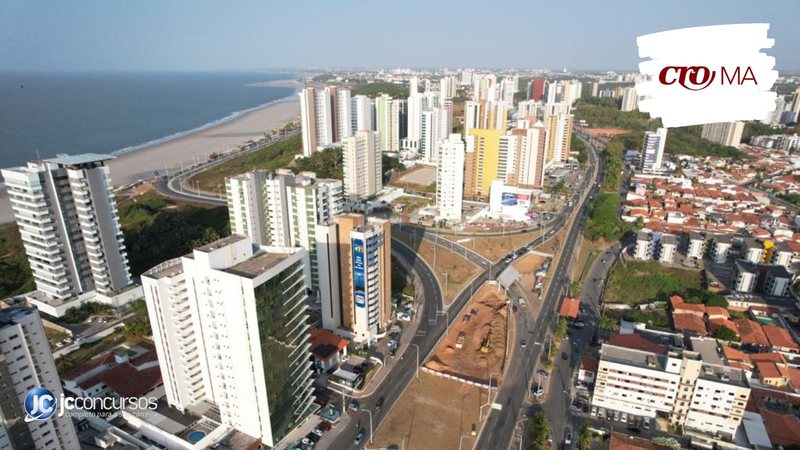 Concurso do CRO MA: vista aérea de São Luís, onde fica a sede do órgão