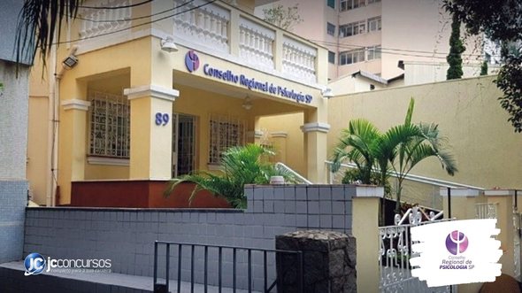 Concurso do CRP SP: fachada da sede do órgão, na capital paulista - Foto: Divulgação