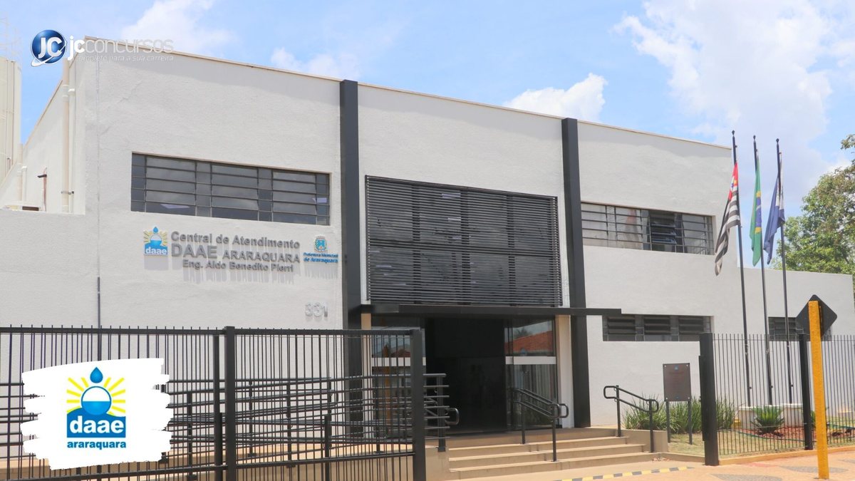 Concurso do Daae de Araraquara: fachada da Central de Atendimento do órgão