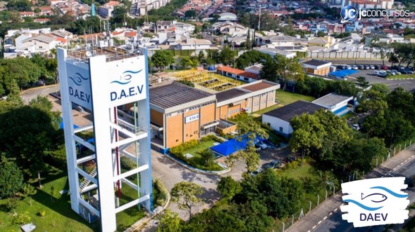 Concurso do DAEV SP: vista aérea do Departamento de Águas e Esgotos de Valinhos - Divulgação