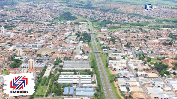 Processo seletivo da EMDURB de Bauru SP: vista aérea da cidade de Bauru - Divulgação