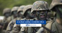 Concurso Exército - militares perfilados - Divulgação