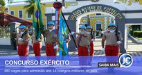 Concurso Exército - estudantes do Colégio Militar de Fortaleza - Divulgação
