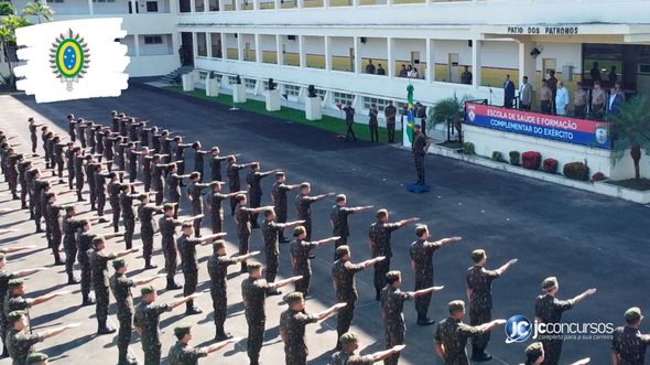 Concurso do Exército: alunos da EsFCEX participam de cerimônia de juramento à Bandeira - Divulgação
